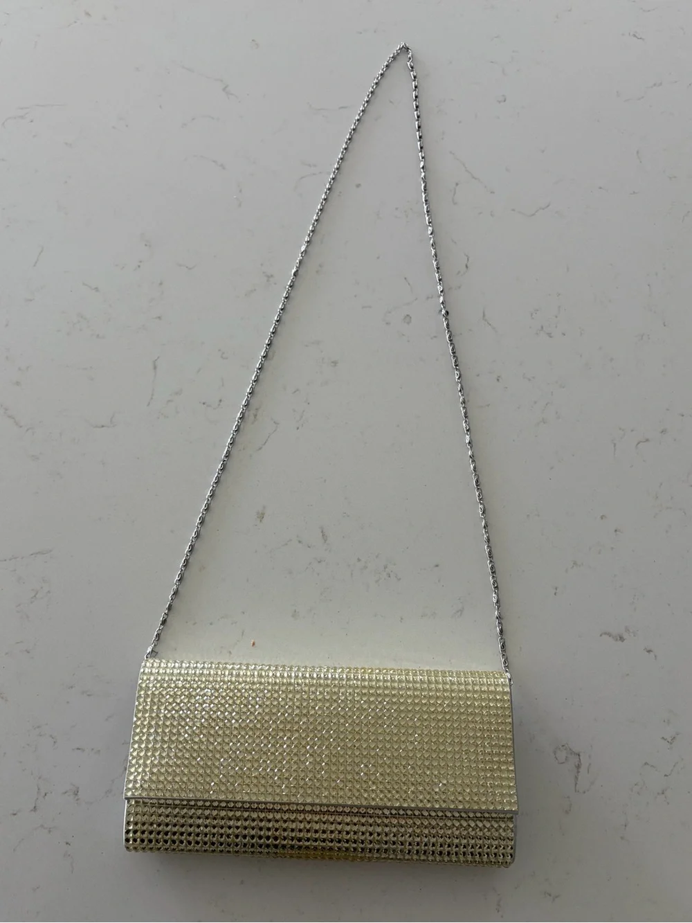 Gold Crystal Embellished Women's Clutch